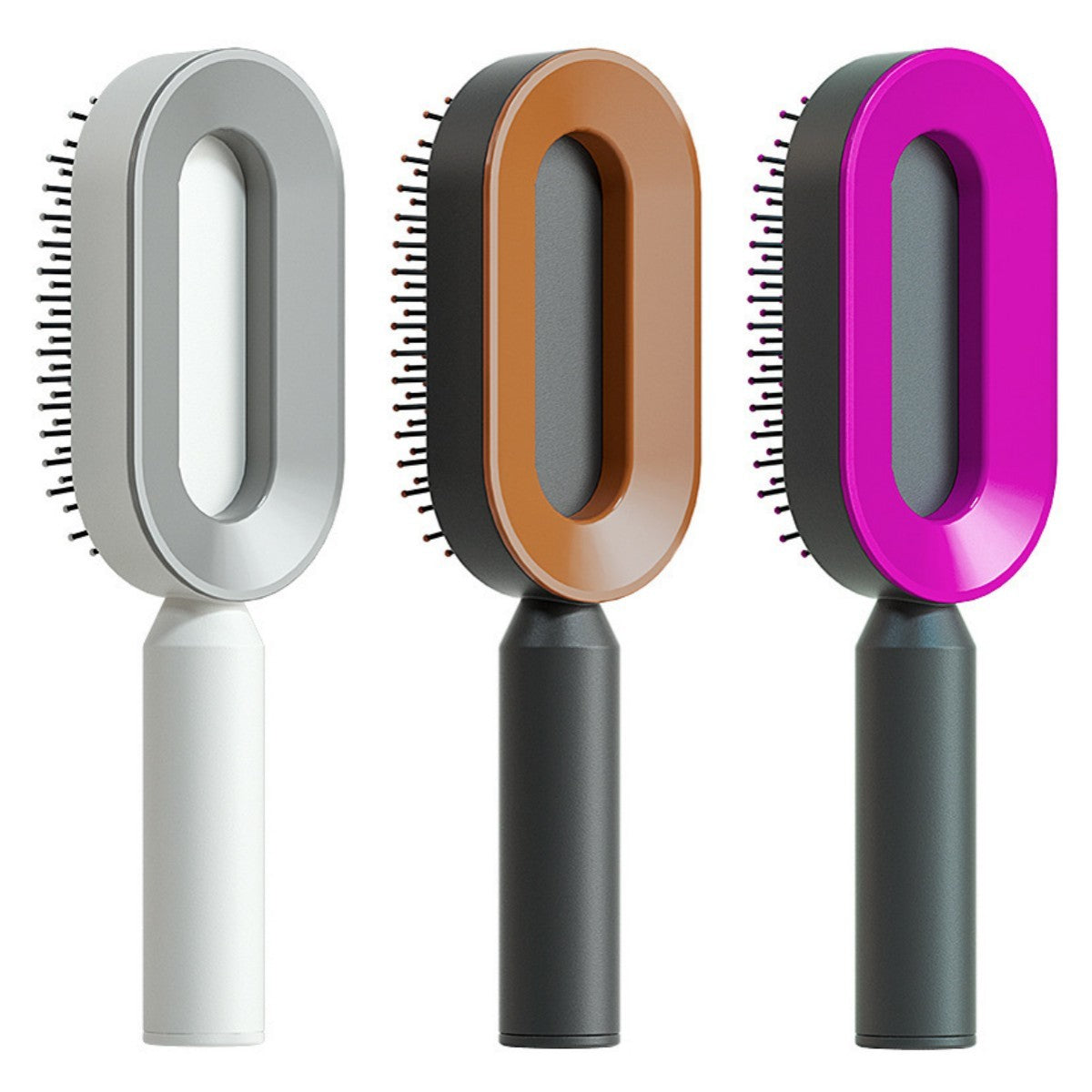 Self-Cleaning Hair Brush One-Key Anti-Static Scalp Massage Comb for Hair Loss