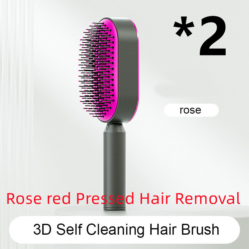 Self-Cleaning Hair Brush One-Key Anti-Static Scalp Massage Comb for Hair Loss