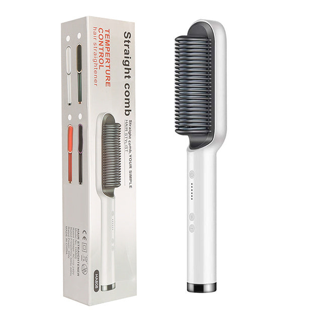 2-in-1 Hair Straightener & Curling Hot Comb