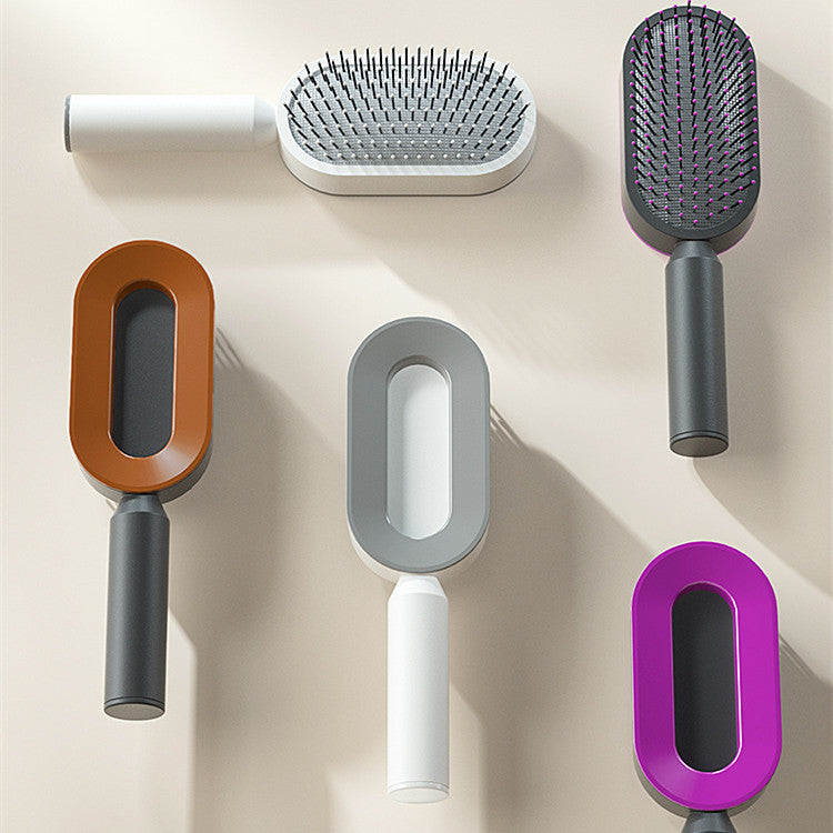 Self-Cleaning Hair Brush One-Key Anti-Static Scalp Massage Comb for Hair Loss