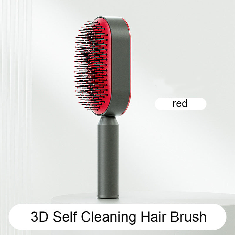 Self-Cleaning Hair Brush One-Key Anti-Static Scalp Massage Comb for Hair Loss