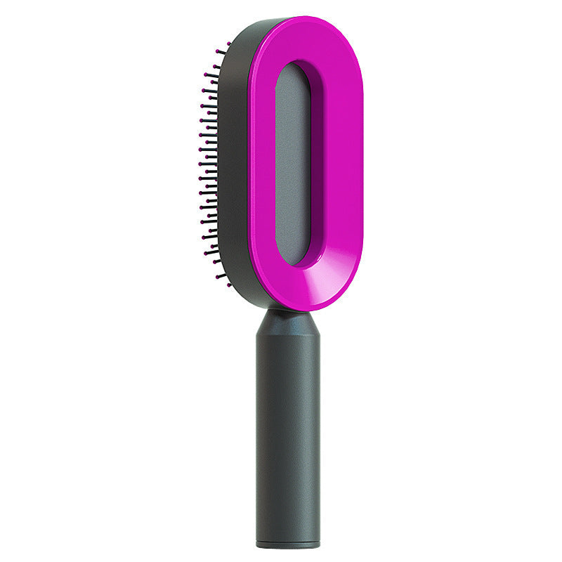 Self-Cleaning Hair Brush One-Key Anti-Static Scalp Massage Comb for Hair Loss